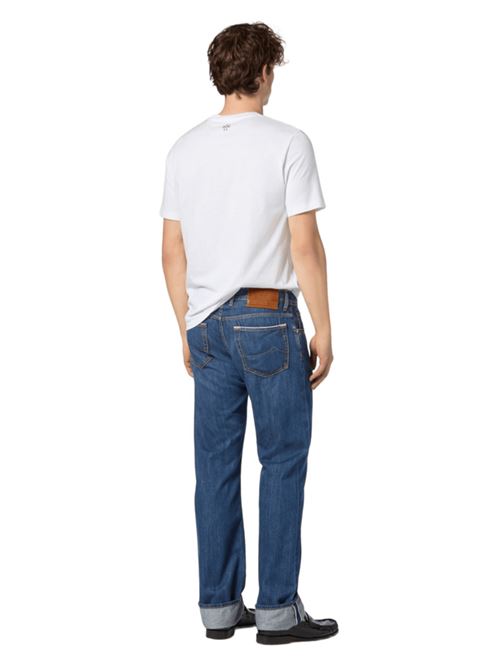 t-shirt uomo bianco stampa cotone JACOB COHEN | 40002GO1M4530L1A00